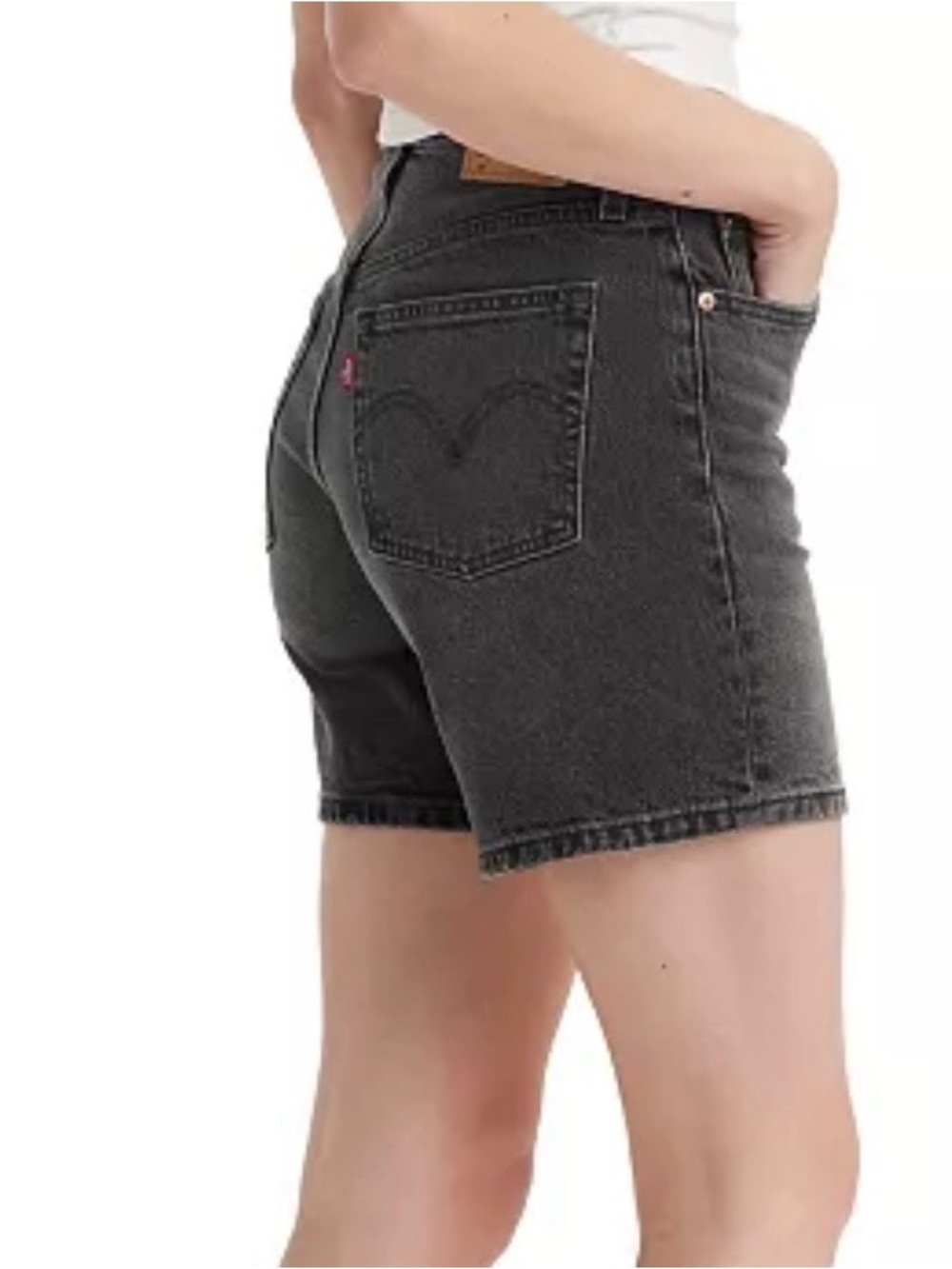 Levi’s Black Mid Length Denim Shorts - Size 25